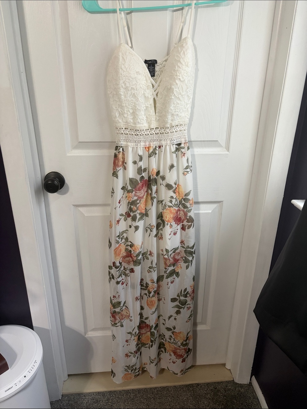 White Floral Lace Dress